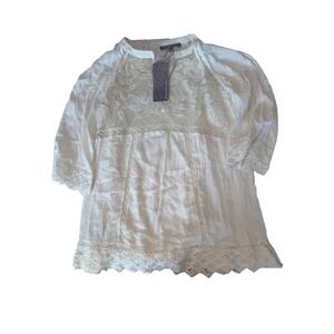Danielrainn Women's Size Small Stanbury Lace‎ Cotton Blend Tunic